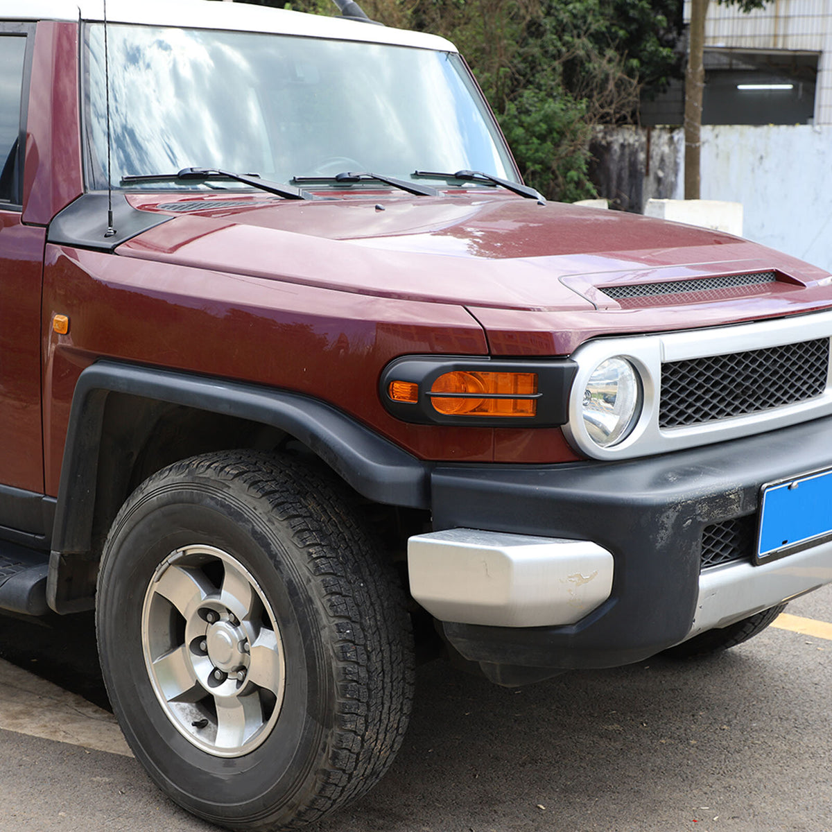 Matte Front Rear Headlight Tail Light Cover Trim Set For 07-20 Toyota FJ Cruiser 20