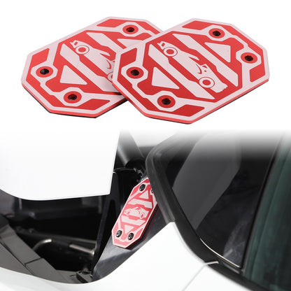 Replacement Red Aluminum Rear Quarter Window Emblem Badge For Corvette C8 20+ US 6