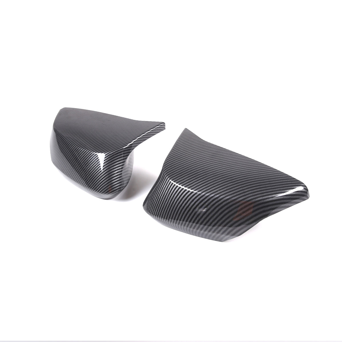 M Style Carbon Fiber Style Side Mirror Cover Caps Overlay For 20-26 Corvette C8 1