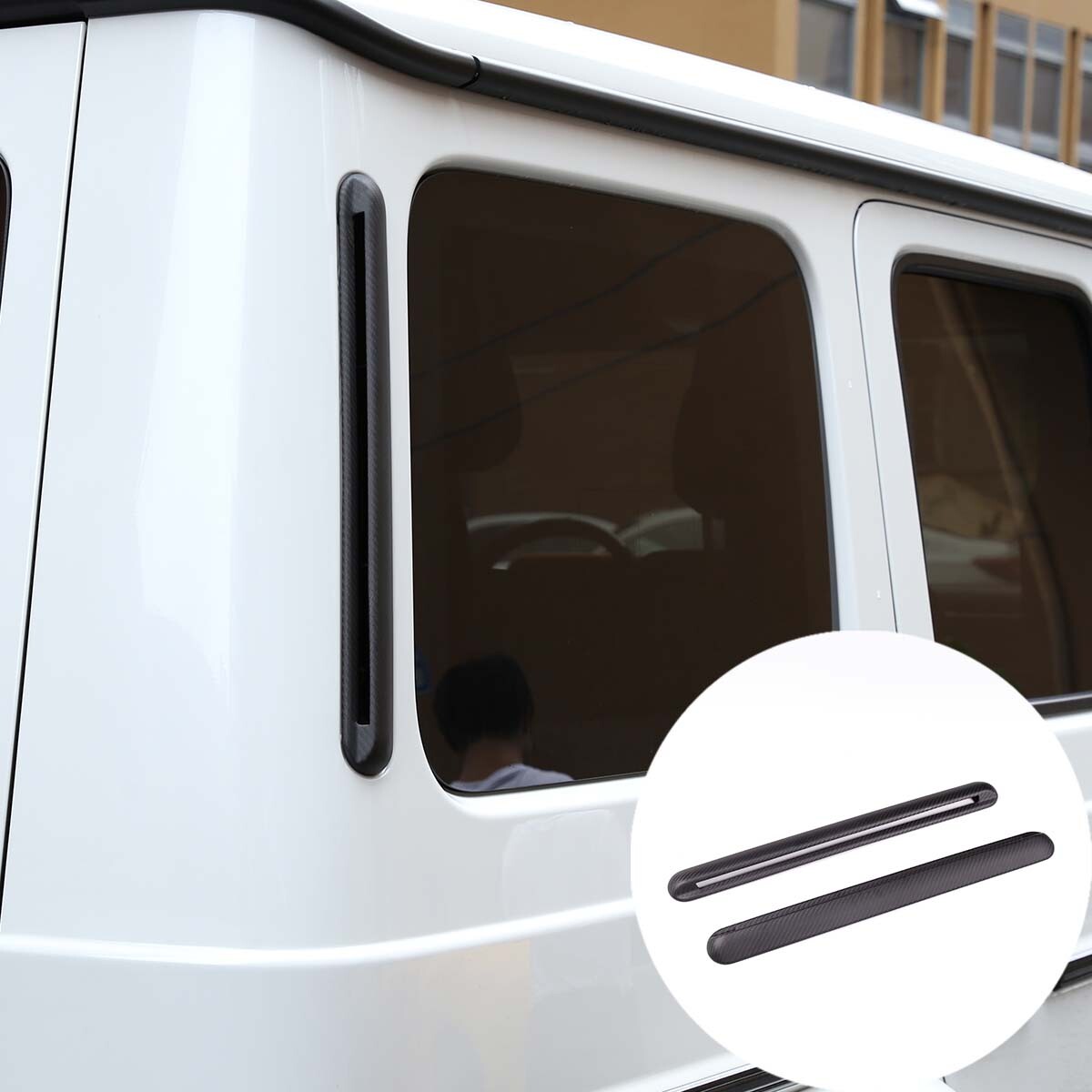 Matte DRY CARBON C Pillar Air Vent Trim Cover For Benz G class W463 G500 G65 G63 2