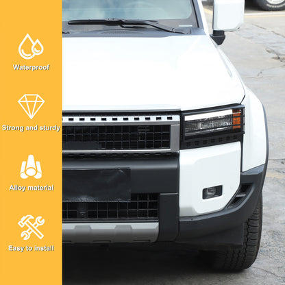Front Headlight protection net cover trimFor Toyota Land Cruiser Prado LC250 24+ 18