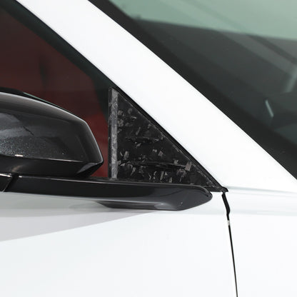 Forged Real Carbon Fiber A-Pillar Triangle Trim Cover For Corvette C8 2020+ 17