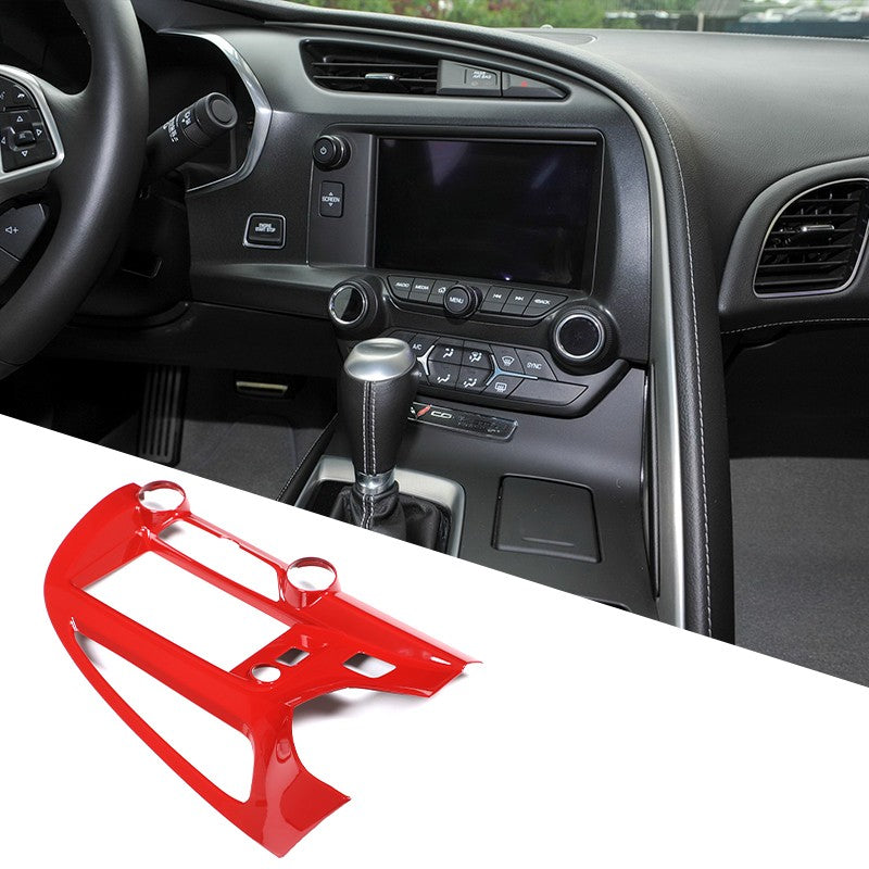 Sport Red ABS Center Console Air Vent Trim Kit For Corvette C7 2014-2019 14