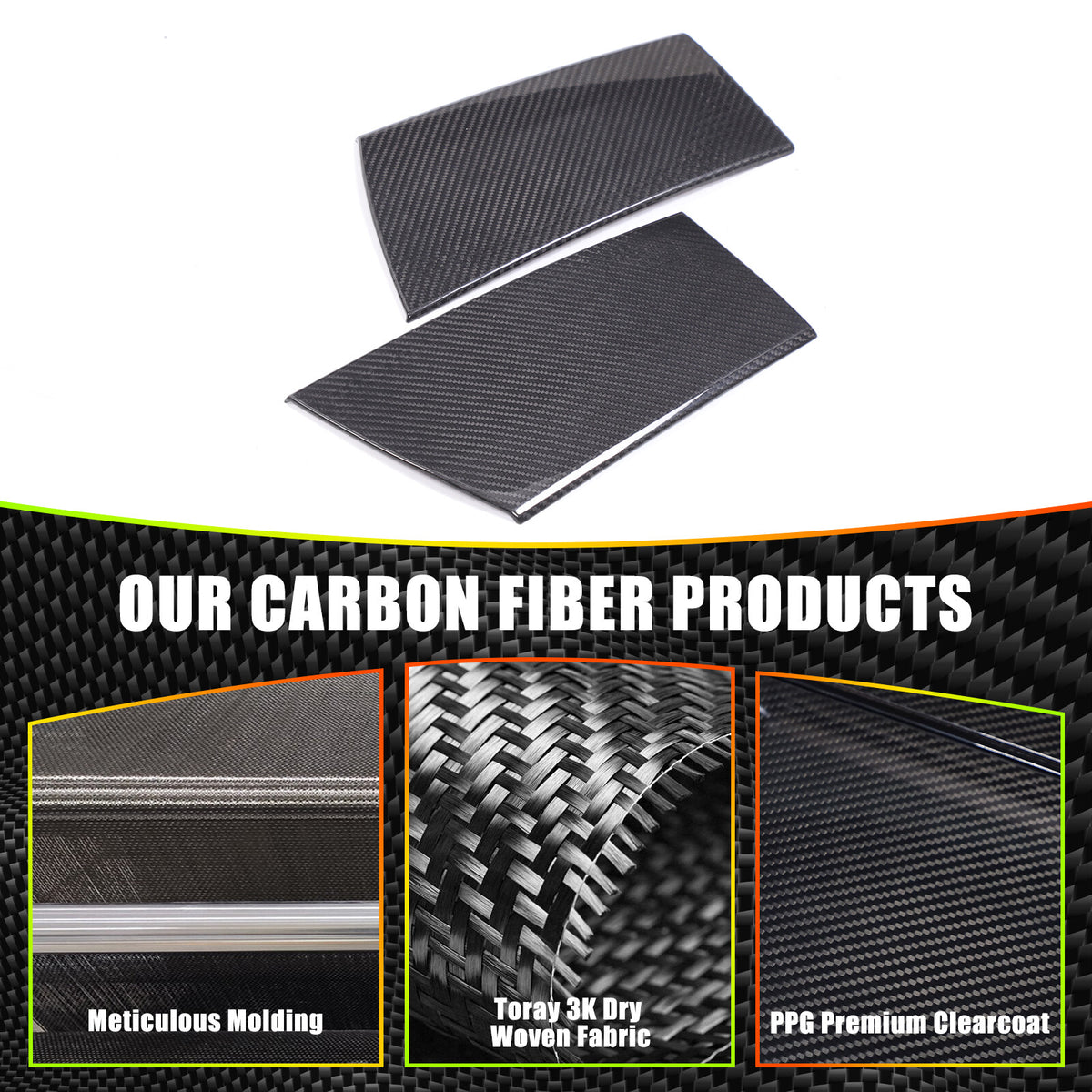 Real Carbon Fiber Car B-Pillar Trim Cover For Nissan Z RZ34 400Z 2023+ 7