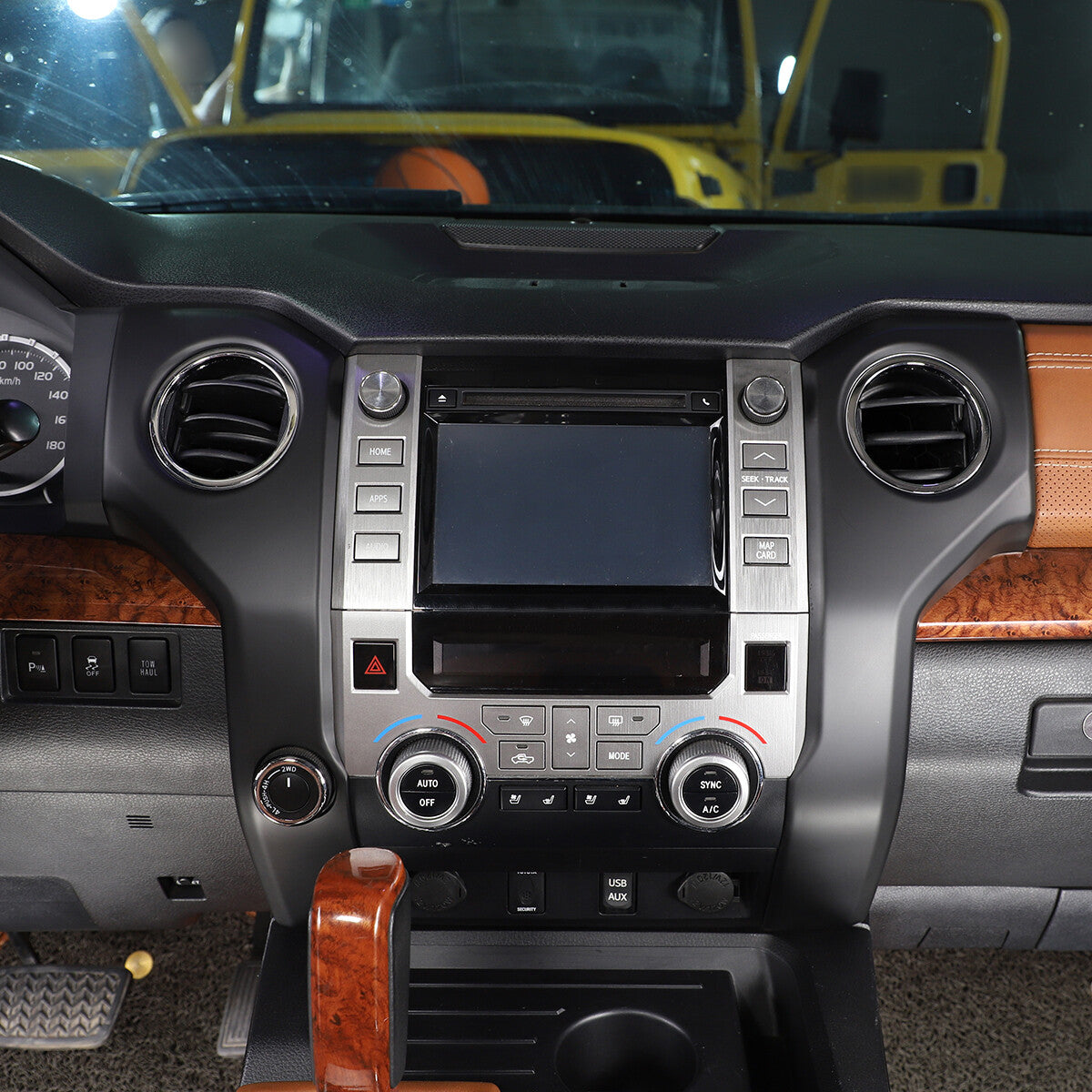 Matte Black Center Control Air Vent Outlet Frame Cover For Toyota Tundra 2014-21 7