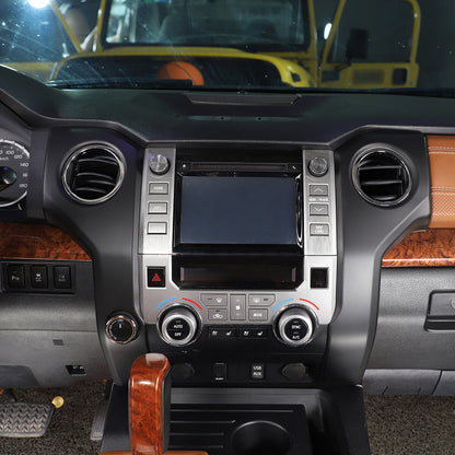 Matte Black Center Control Air Vent Outlet Frame Cover For Toyota Tundra 2014-21 7