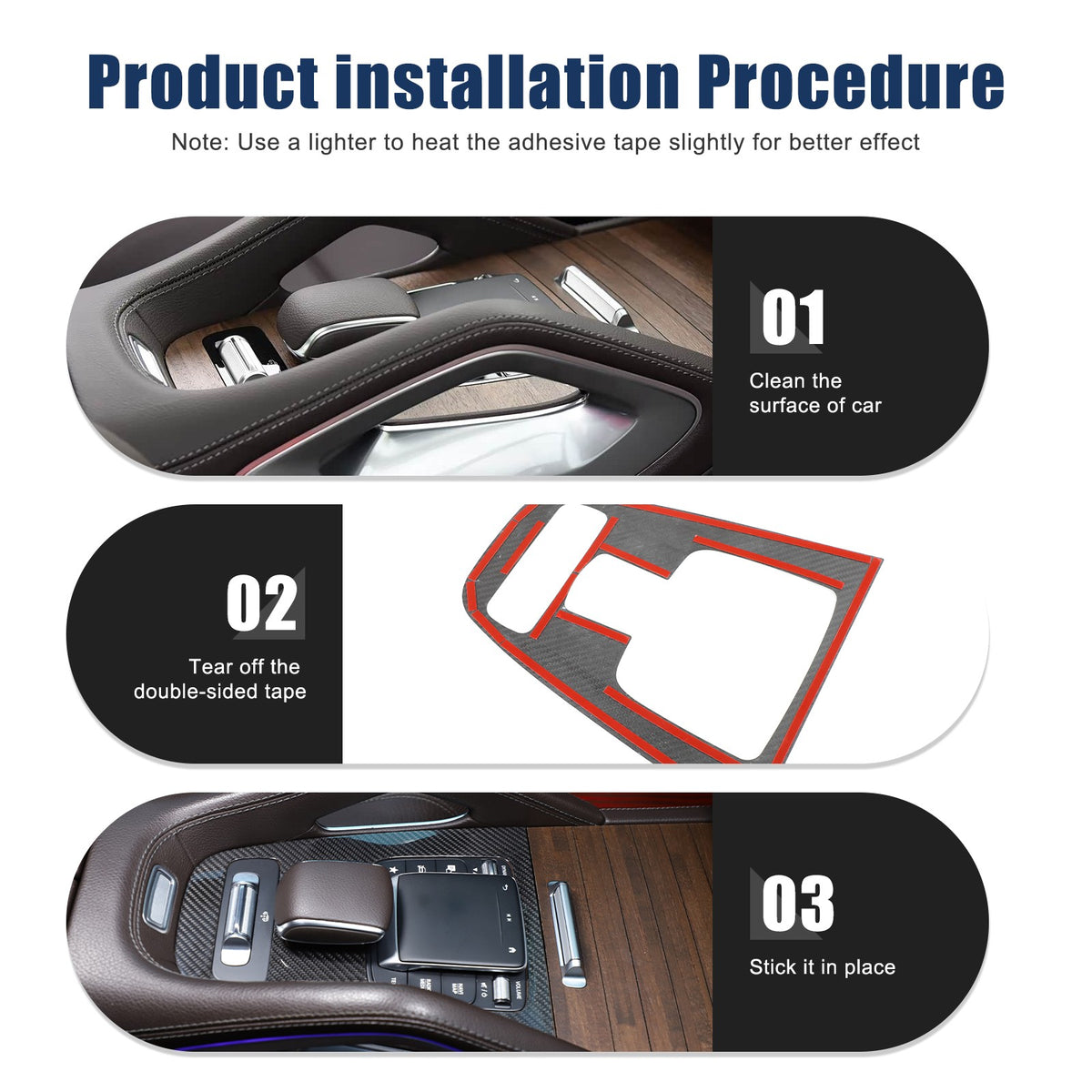 Real Carbon Fiber Gear Shift Panel Trim Cover For Benz GLE V167/GLS X167 2020+ 23