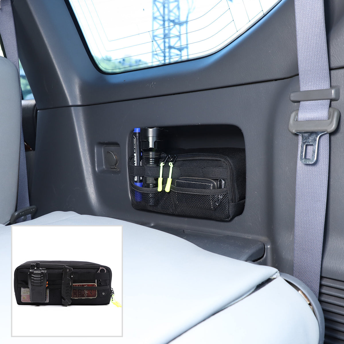 Rear Trunk Left Right Side Storage Bag Organizer For Toyota Prado FJ120 03-09 US 21