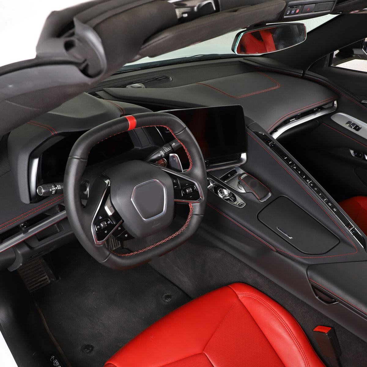 Carbon Fiber ABS Interior Full Decor Cover Trim Kit For Corvette C8 2020-2025 - Styles 26-30 69
