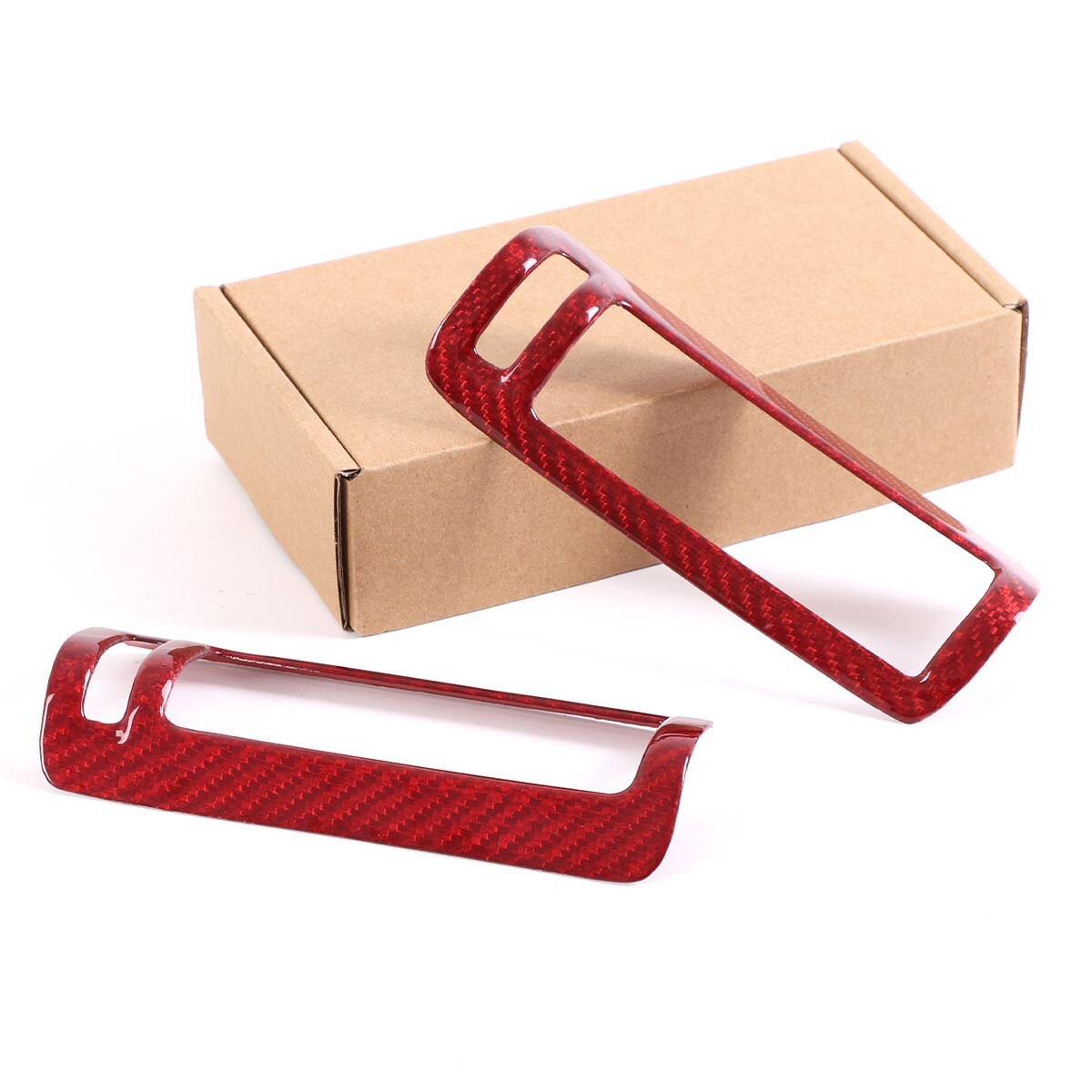 Red Carbon Fiber Car B Pillar Air Outlet Cover Trim For LAMBORGHINI URUS 18-23 7