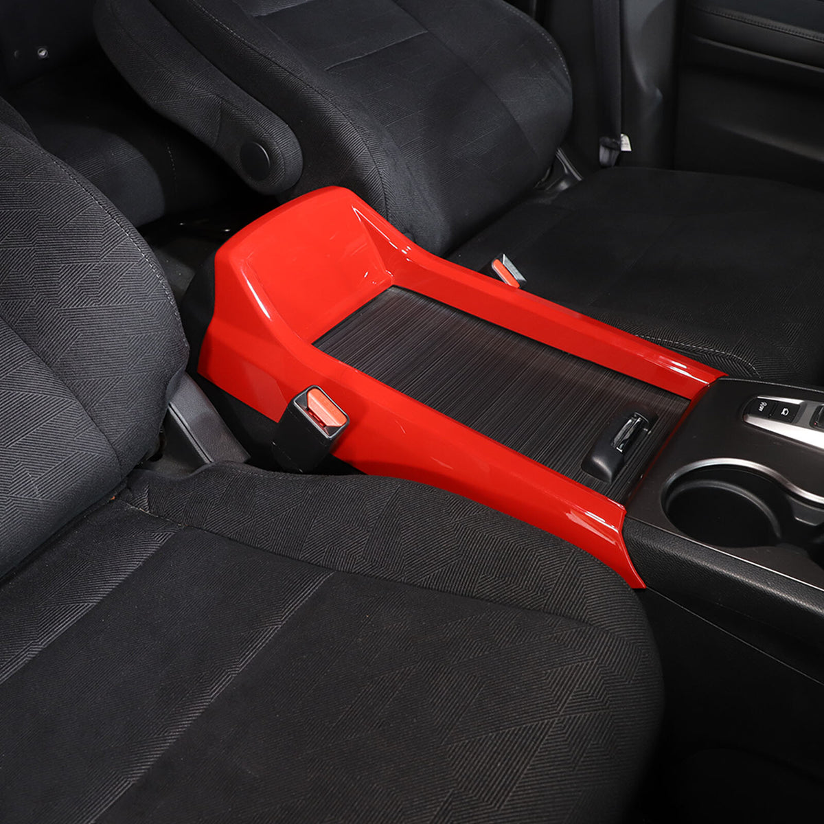 ABS Red Center Console Armrest Box Side Panel Trim for Honda Pilot 2015-22 6