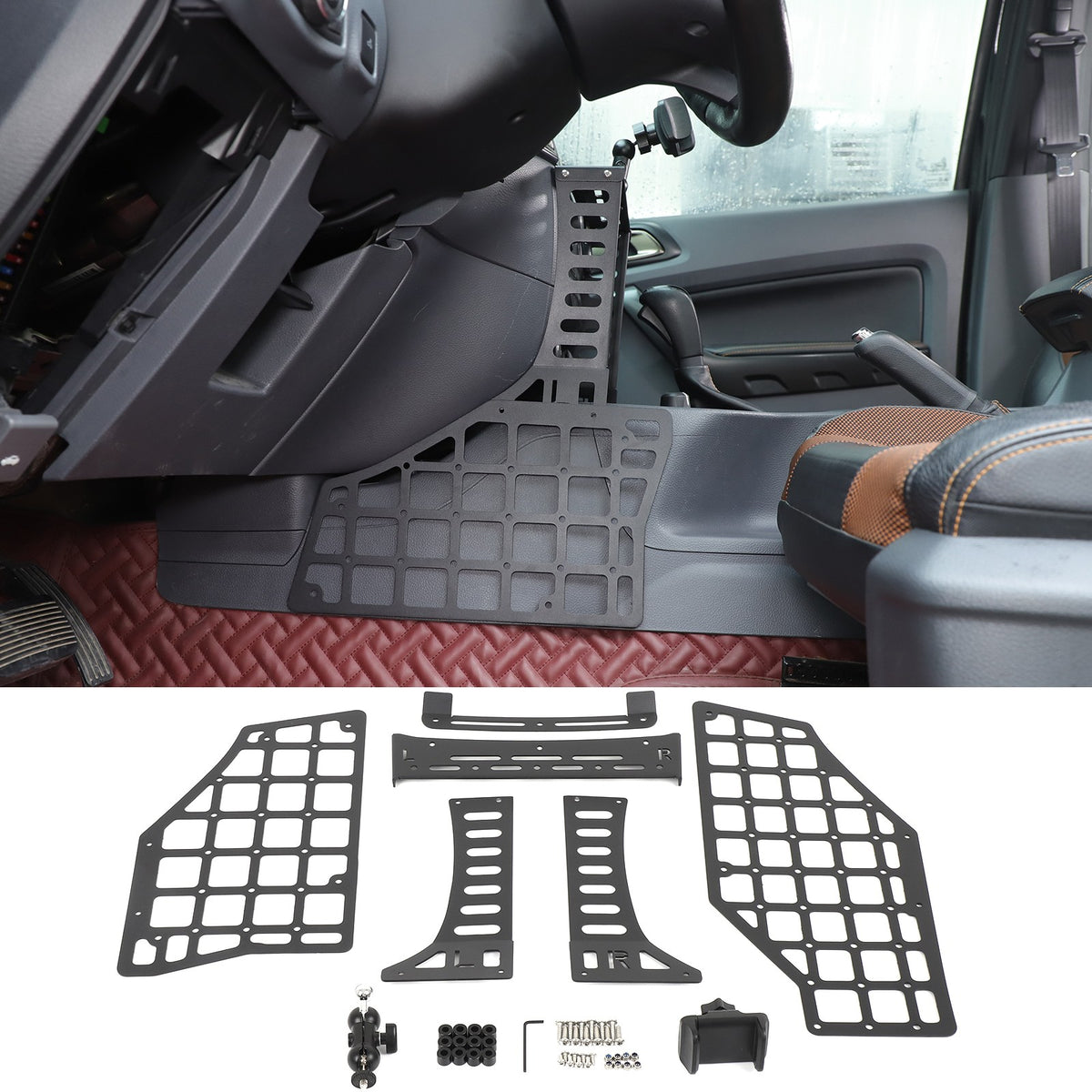 Gear Shift Extension Platform Phone Holder Bracket Clip For Ford Ranger 2015-22 10