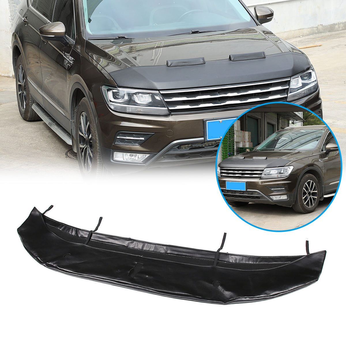 Car Bonnet Bug Shield Hood Protector Deflector FOR VW Tiguan 2018-2021 US 3
