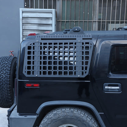Alloy Rear Roof Climbing Ladder Rack Window Molle Panel For Hummer H2 2003-09 56