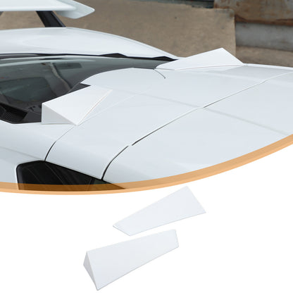 White ABS Rear Windshield Spoiler Trim Cover For Corvette C8 Coupe 2020+ 21