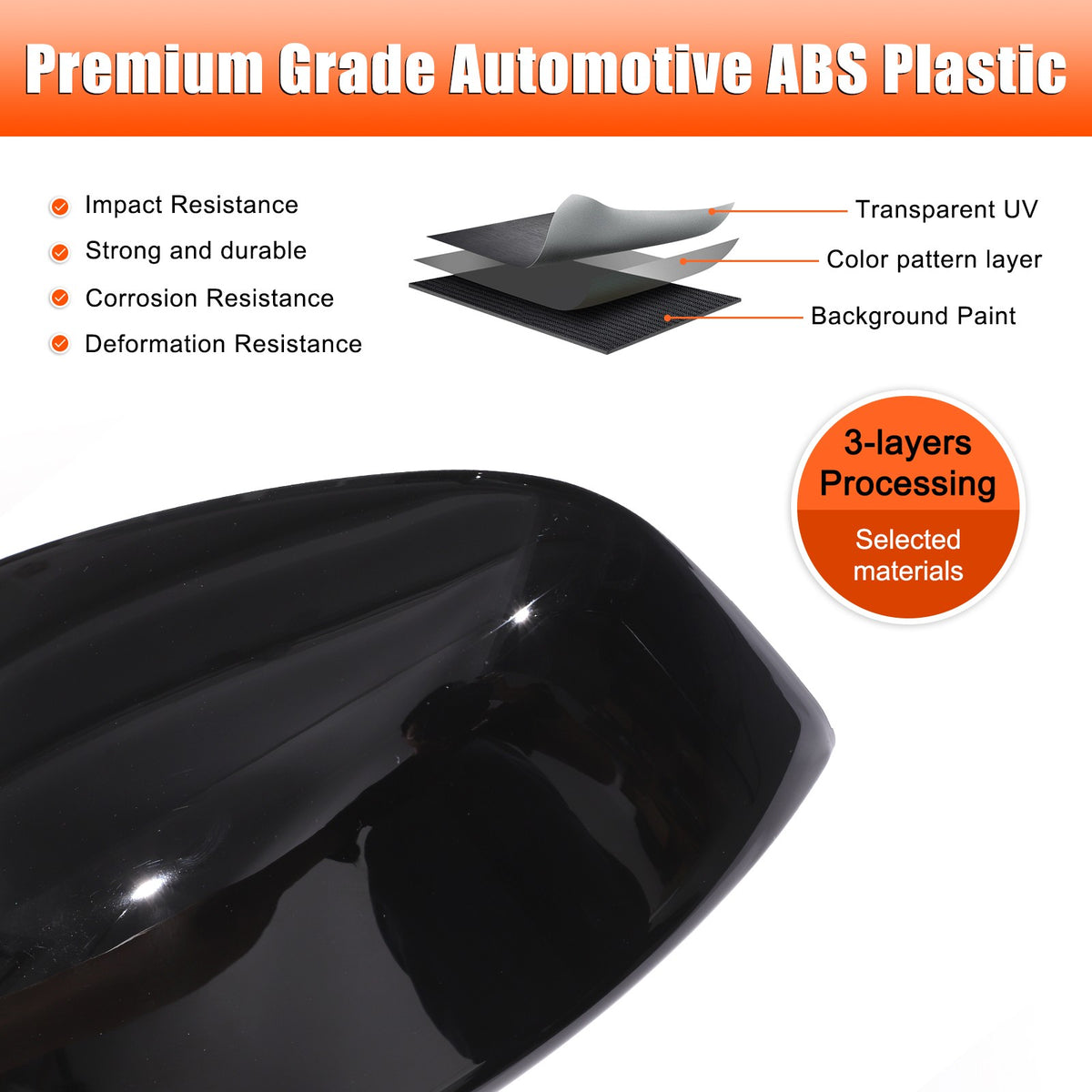Glossy Black Exterior Door Handle Side Mirror Trim Set For Nissan 370Z Z34 09-20 24
