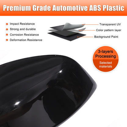 Glossy Black Exterior Door Handle Side Mirror Trim Set For Nissan 370Z Z34 09-20 24