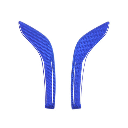 Blue Real Carbon Fiber Gear Shift Knob Side Trim Cover For Maserati Ghibli 19-23 5