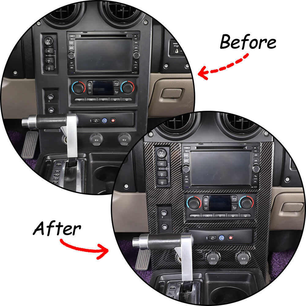 ABS Carbon Fiber Interior Full Set Panel Cover Trim Kit for Hummer H2 2003-2007 29