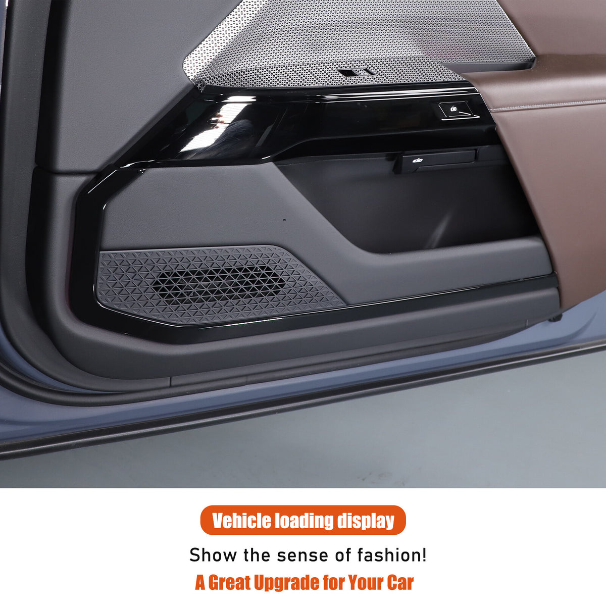 Glossy Black Inner door Armrest panel Trim Cover For BMW 7 Series G70 2023-2025 17