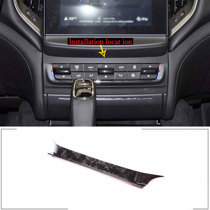 Forged Carbon Air Condition Switch Panel Upper Trim For Maserati Ghibli 2014-15 2