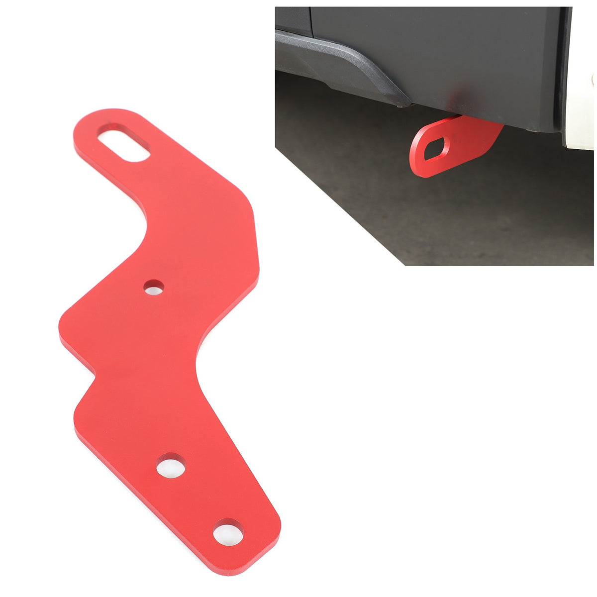 Red Carbon Steel Rear Frame Tow Hook For Toyota Tundra 2022+ US 16
