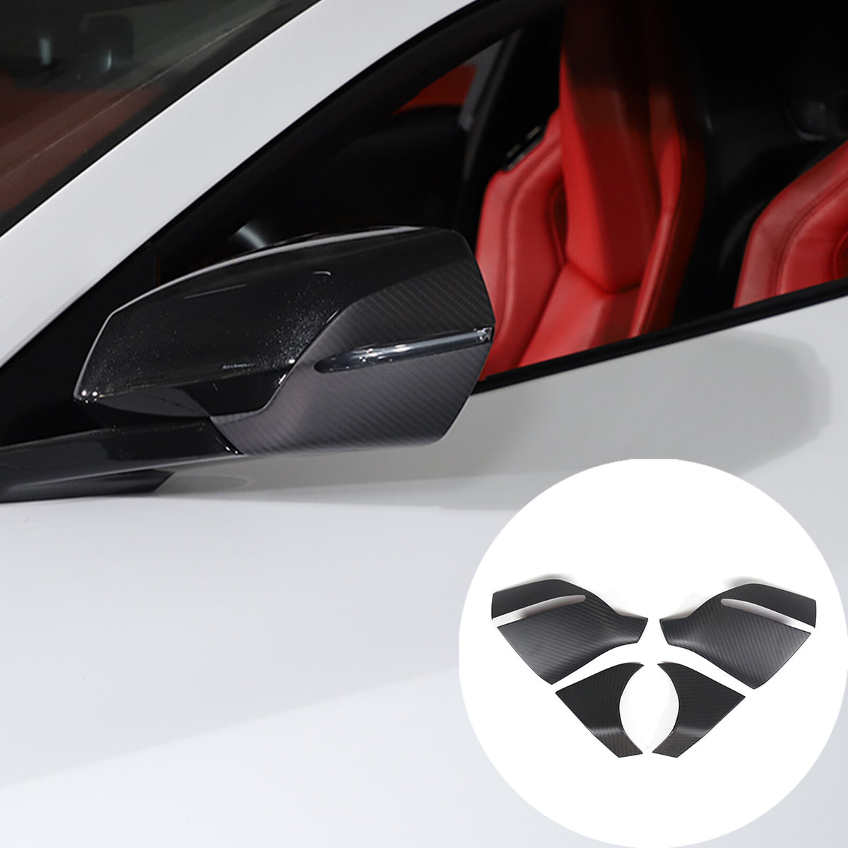 Matte Real Carbon Fiber Interior Exterior Trim Cover For Corvette C8 2020-25 134