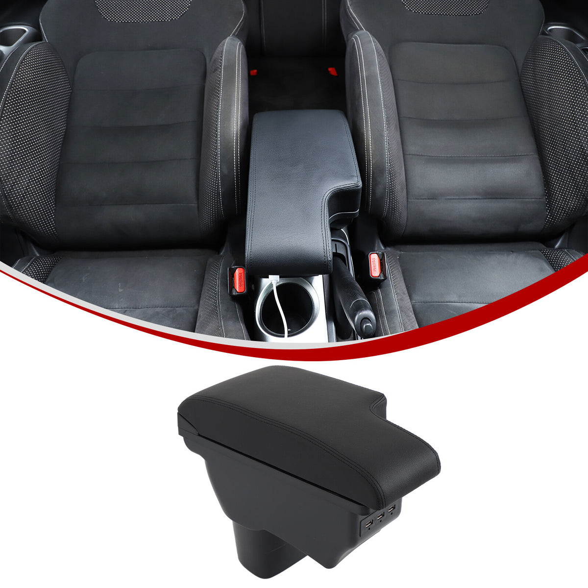 Center Console Armrest Storage Box Black Central Container For Nissan Juke 10-19 18