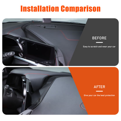 ABS Carbon Fiber Navigation Screen Rear Trim Cover For Corvette C8 2020-2025 4