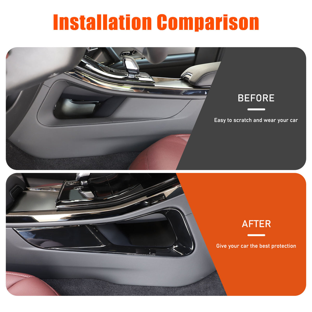 Glossy Black Center Console Gear Shift Strip Trim For Range Rover Sport 2023-24 19