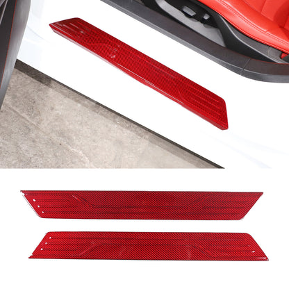 Red Real Carbon Fiber Interior Trim for Corvette C8 20-25 93