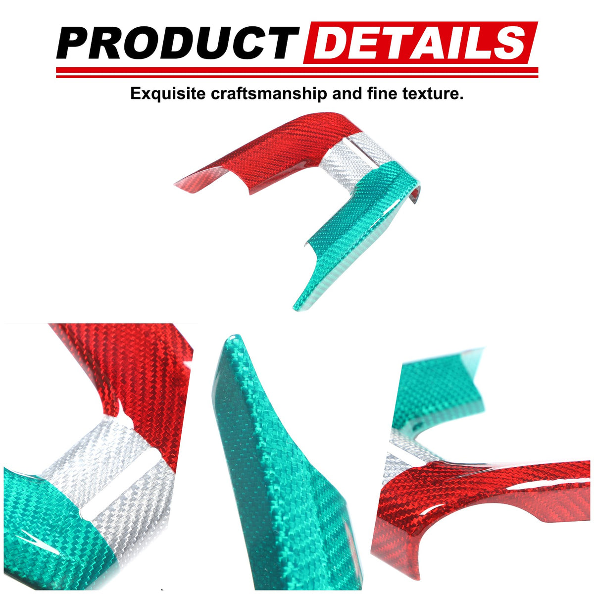 Tri-Color Steering Wheel Cover Trim For Lamborghini Urus/Urus SE 2018-2023 13