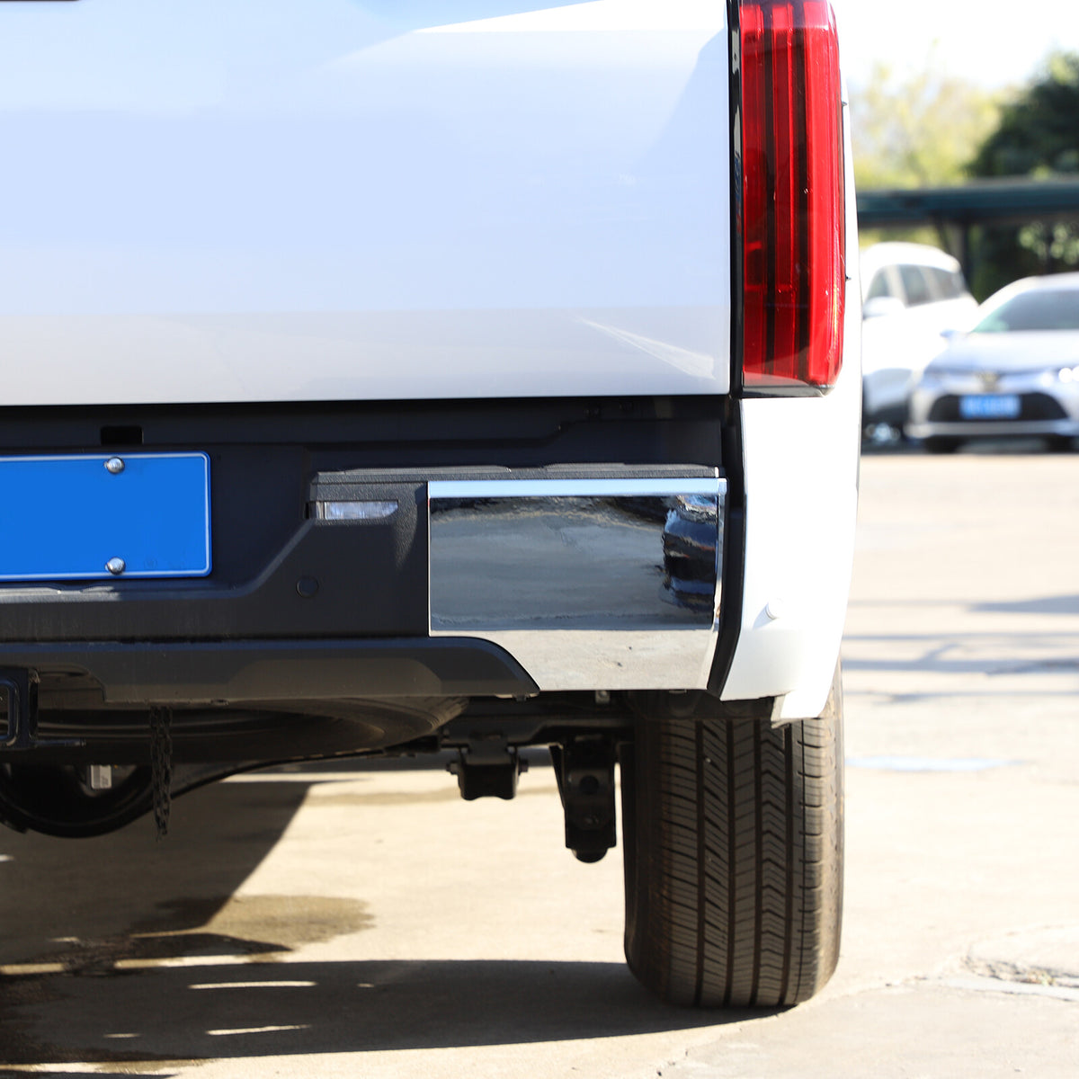 Chrome Rear Bumper Side Panel Cover Trim Cover Fit for Toyota Tundra 2022-23 US 13