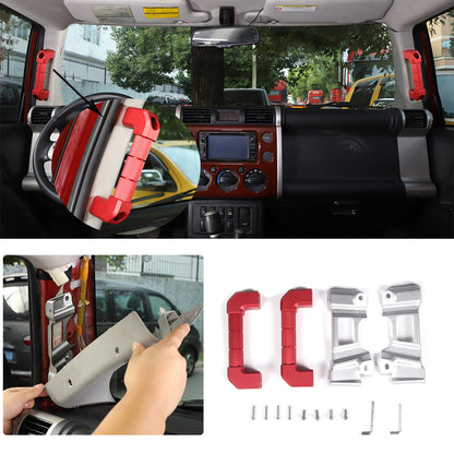 For Toyot-a FJ Cruiser 2007-21 A-Pillar Grab Handle Replacement Aluminium Red 1