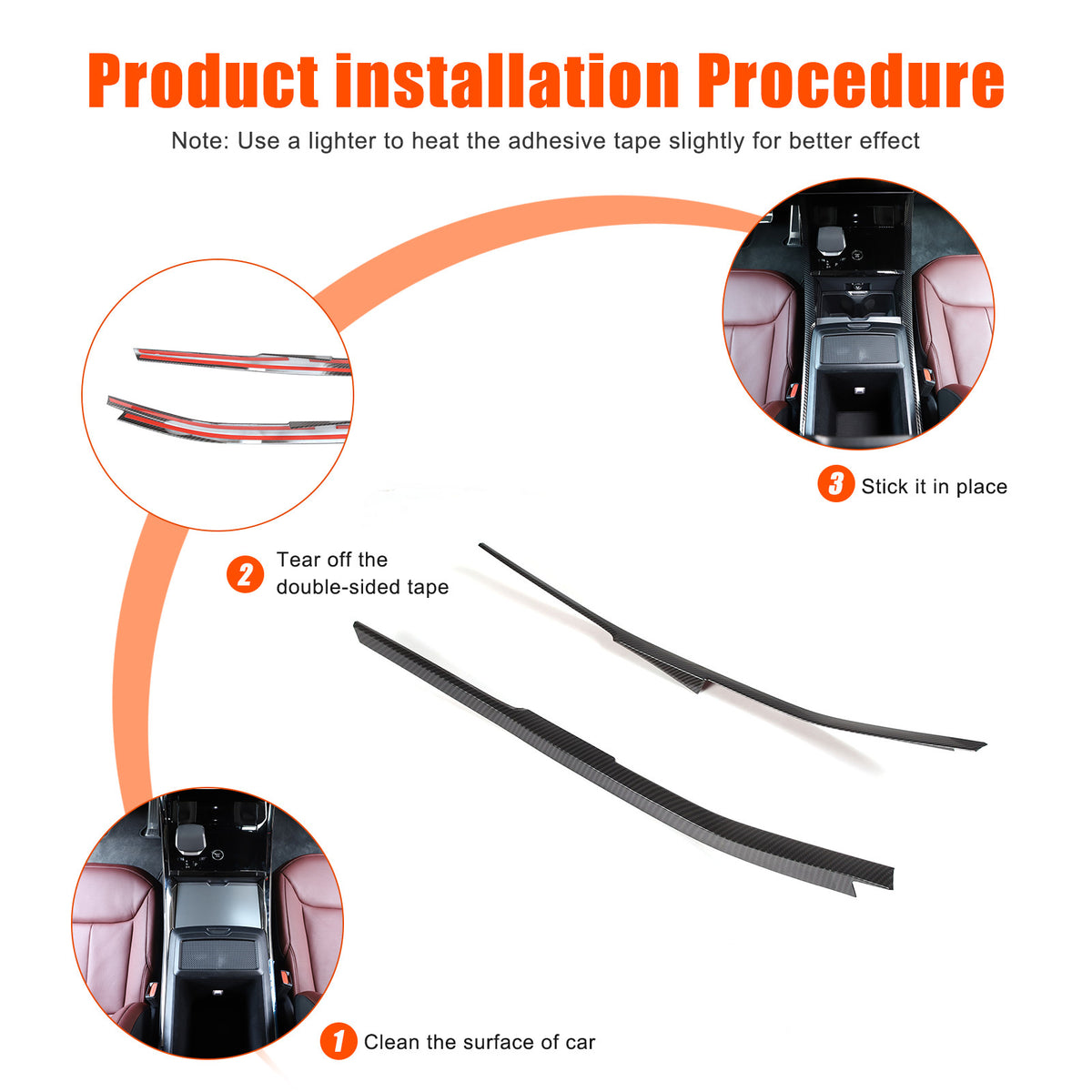 Carbon fiber Center Console Gear Shift Trim For Range Rover Sport L461 2023+ US 14