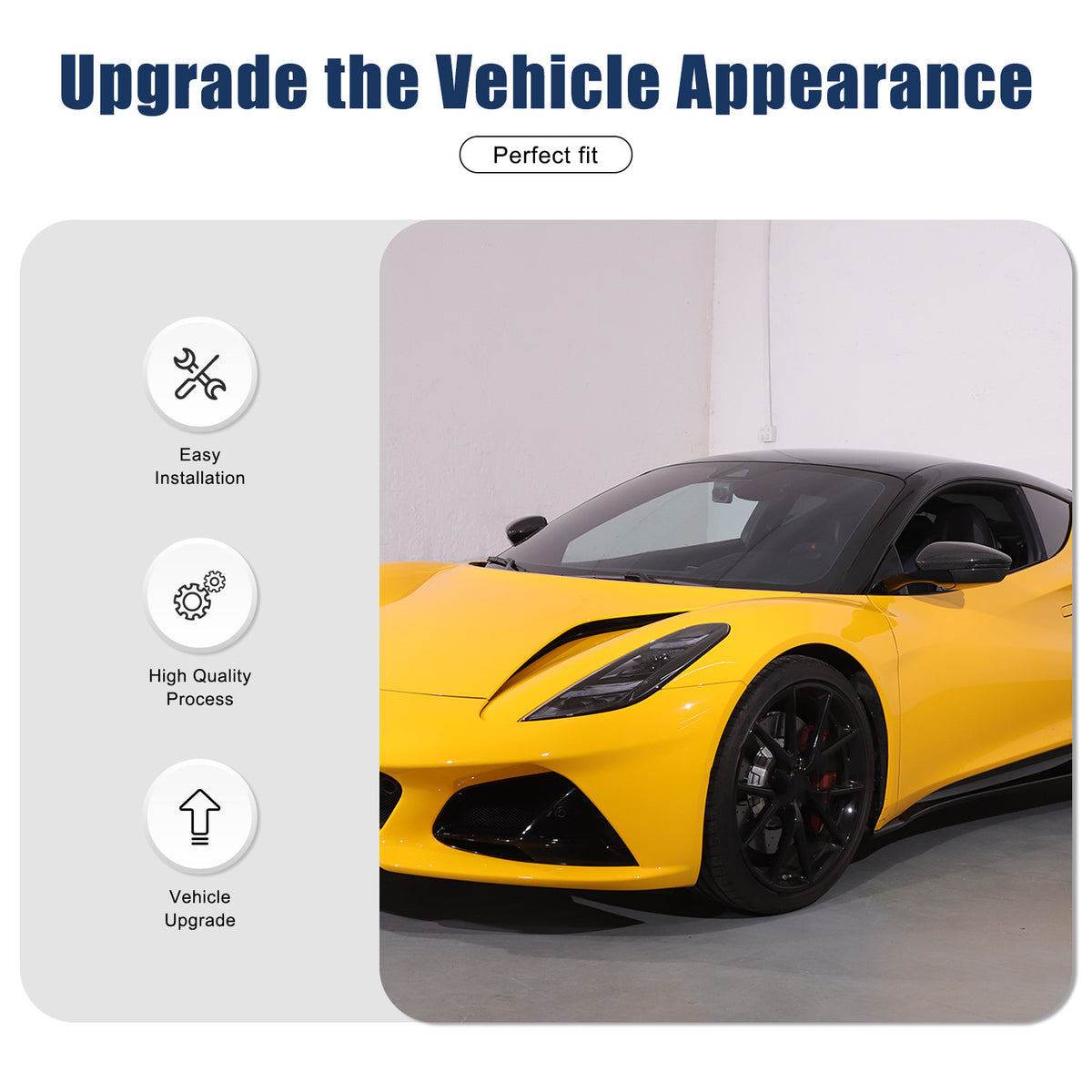 Real Carbon fiber Side Rear Mirror Cover Caps For Lotus EMIRA 2021-2025 6