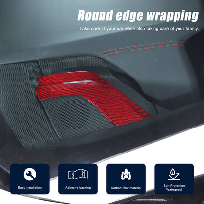 Red Real Carbon Fiber Center Console Dashboard Cover Trim For Corvette C8 20-26 19