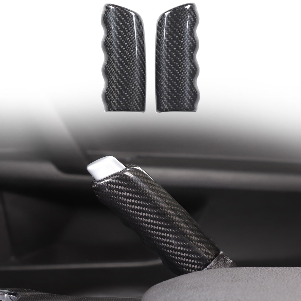 Real Carbon Fiber Emergency Brake Handle Cover Trim For Corvette C6 2005-2013 US 19
