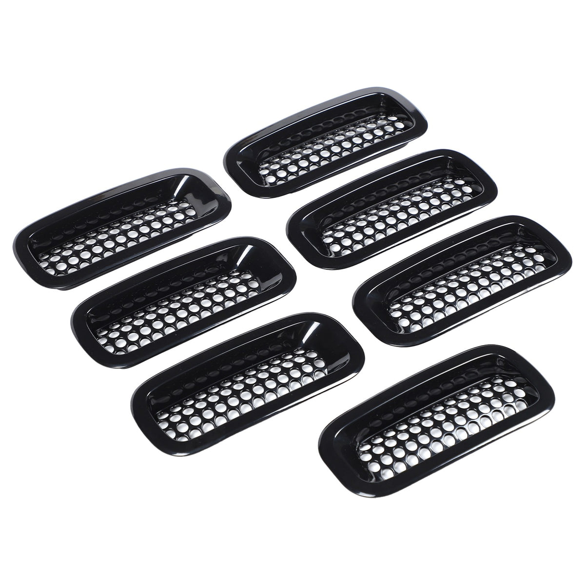 Black ABS Grille Insert Guard Insect Screen For Hummer H3 2005-2009 16