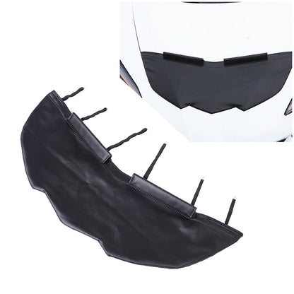 PU Leather Car Bonnet Hood Bra Wind & Bug Deflectors For Corvette C8 2020-26 US 5
