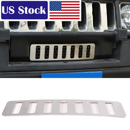 Chrome Front bumper Lower Grille Trim Cover Fit For Hummer H2 SUV SUT 2003-09 US 1