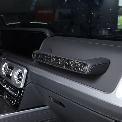 Carbon Copilot Glove Box Handle Decoration Cover For Benz G-Class W463 2019-2023 3