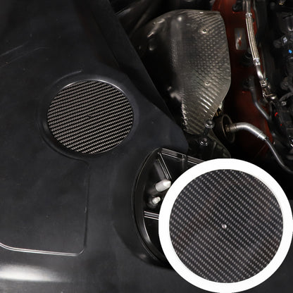 5pcs Carbon Fiber Car Engine Hood Compartment Panel Trim For Corvette C8 2020-26 15