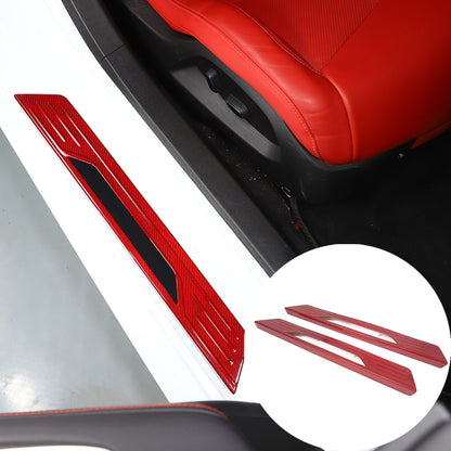 Red Real Carbon Fiber Full Interior Set Decor Trim Kit for Corvette C8 20-25 45
