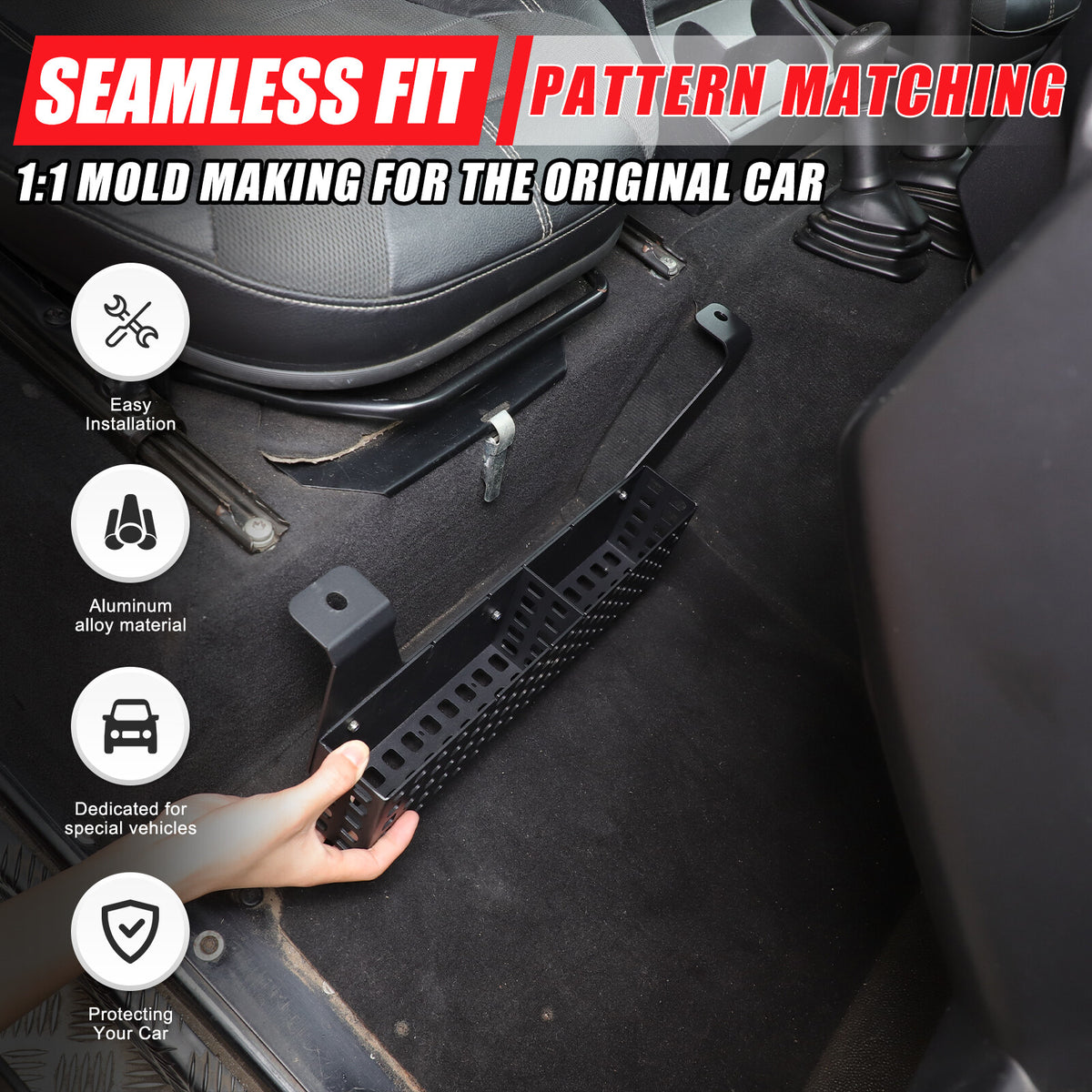 Aluminum Alloy Under Seat Storage Basket Tray For Land Rover Defender L316 04-18 4