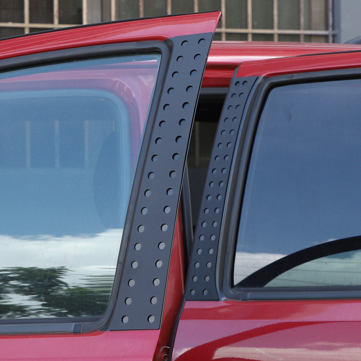 Black Aluminum Alloy Window Center Pillar Trim Panel For Toyota Tacoma 16-23 US 7