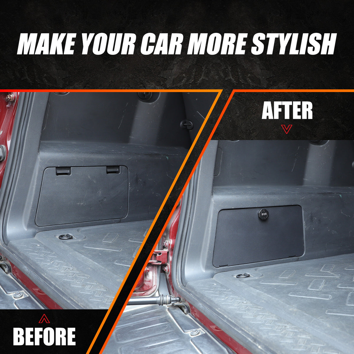 Steel Trunk Safe Left Side Storage Box Tray Vault For Toyota FJ Cruiser 2007-21 10