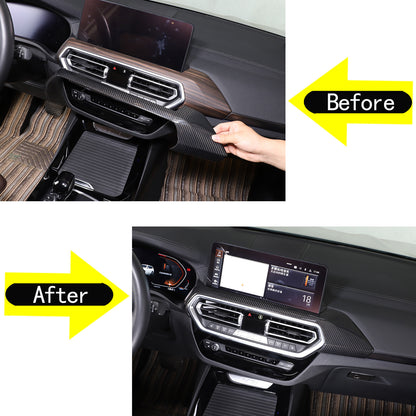 Real Carbon Fiber Air Vent Dashboard Frame For BMW X3/X4 2022-2023 13