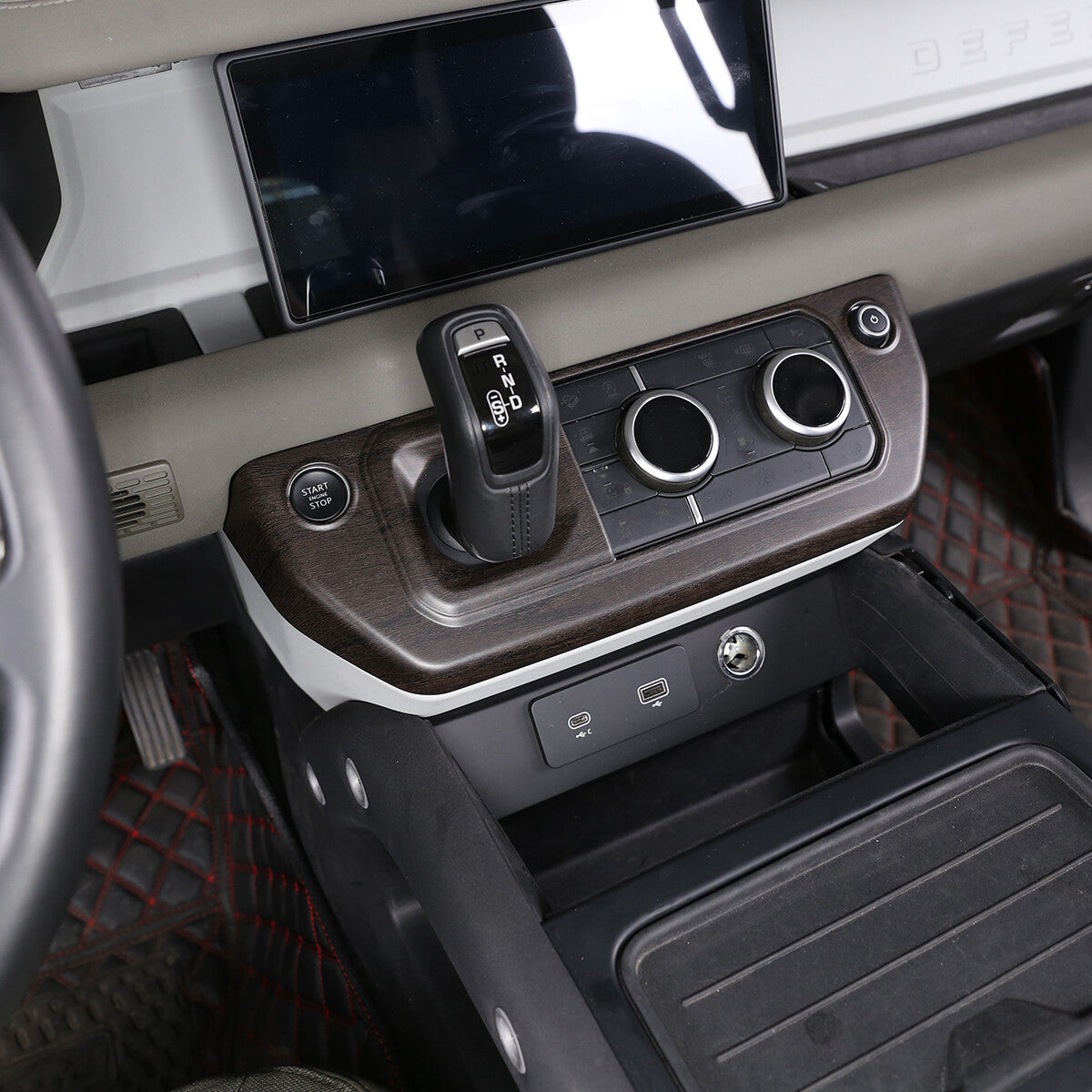 Grain Air Condition Console Gear Panel Cover Trim For Land Rover Defender 90 110 3