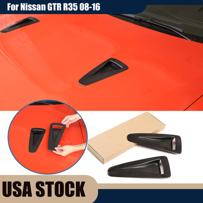 Hood Bonnet Vent Air Flow Intake Scoop Side Fender For Nissan GTR R35 08-16 US 1